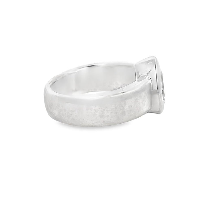 Stuart Moore 0.80 CT Pear Shape Diamond Platinum Ring
