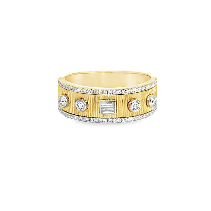 0.34 CTW Multi-Shape Diamond 14K Yellow Gold Band Ring