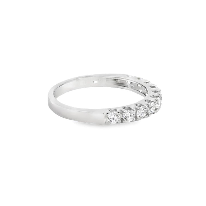 0.49 CTW Diamond 18K White Gold Prong Set Band Ring