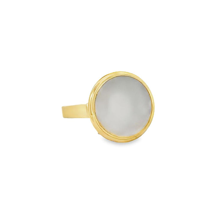 Pre-Owned Mother of Pearl 14K Yellow Gold Bezel Set Ring