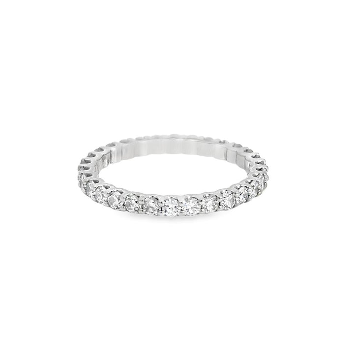 0.90 CTW Diamond 14K White Gold Eternity Band Ring