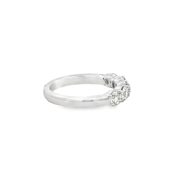 1.31 CTW Diamond Wedding Band in 14K White Gold – Size 6.5