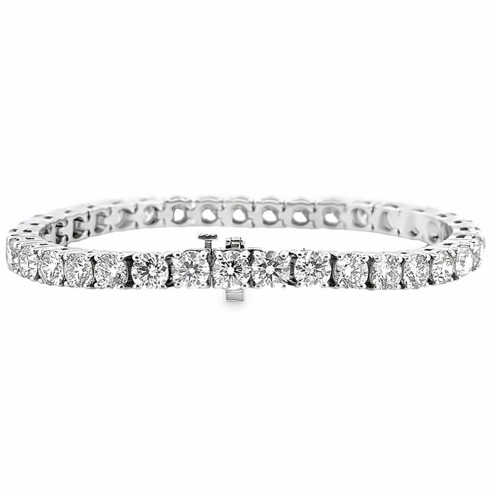 17.87 CTW Round Brilliant Diamond 14K White Gold Tennis Bracelet