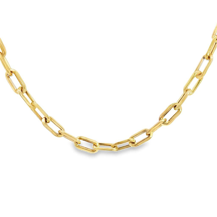 6.5mm Thick Paperclip Link 14K Yellow Gold Chain