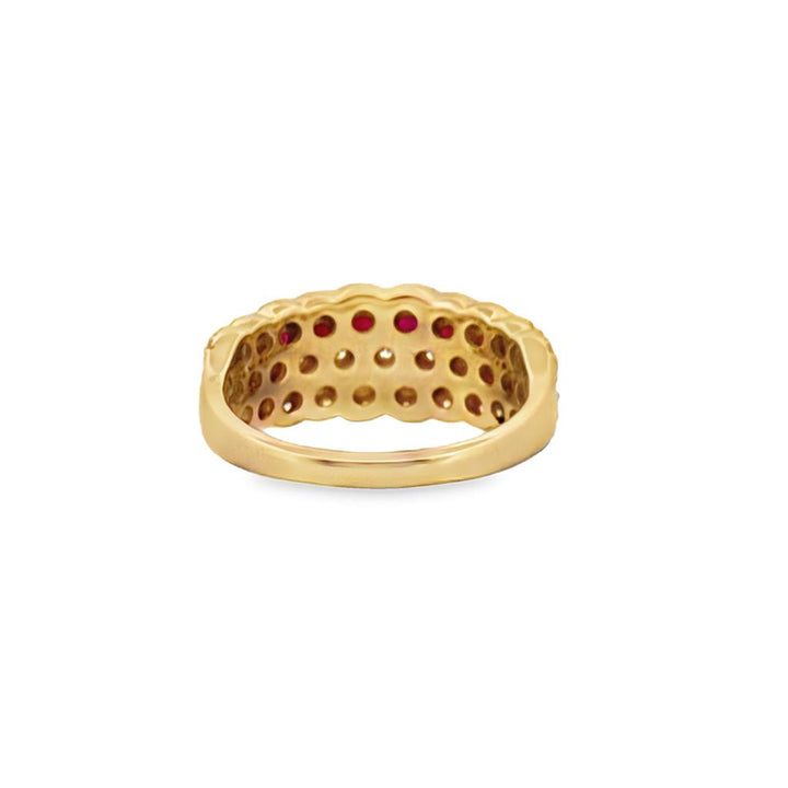 1.55 CTW Ruby & 0.33 CTW Diamond Ring in 14K Yellow Gold