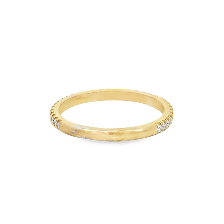 0.26 CTW Diamond 18K Yellow Gold Wedding Band – 1.8mm