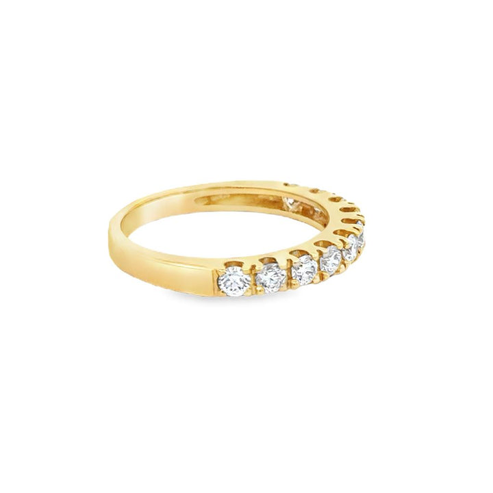0.49 CTW Diamond 18K Yellow Gold Prong Set Band Ring