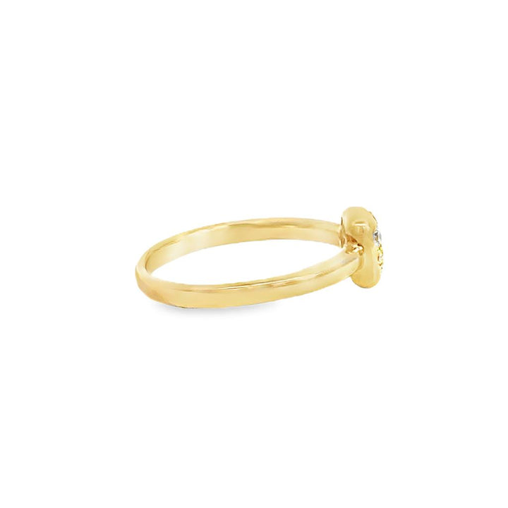0.22 CTW Diamond Bezel Set Cluster Ring in 14K Yellow Gold