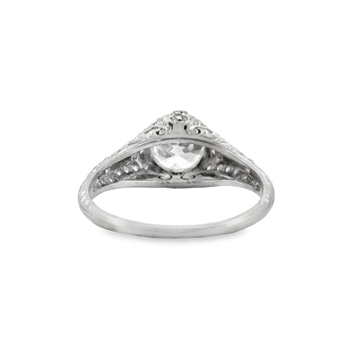 1.51 CT Art Deco Diamond Platinum Engagement Ring GIA