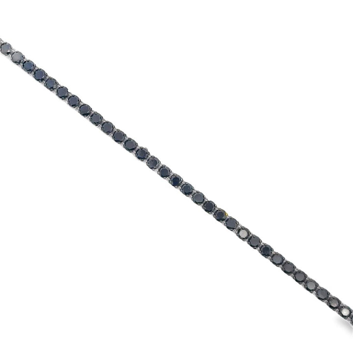 3.00 CTW Black Diamond Mini Tennis Bracelet – 18K White Gold, 7"