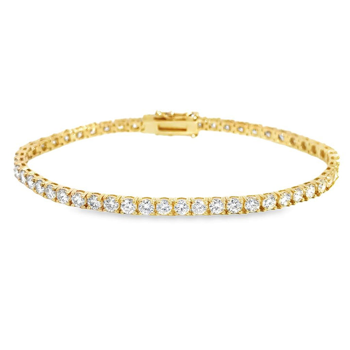 5.28 CTW Diamond 14K Yellow Gold Tennis Bracelet
