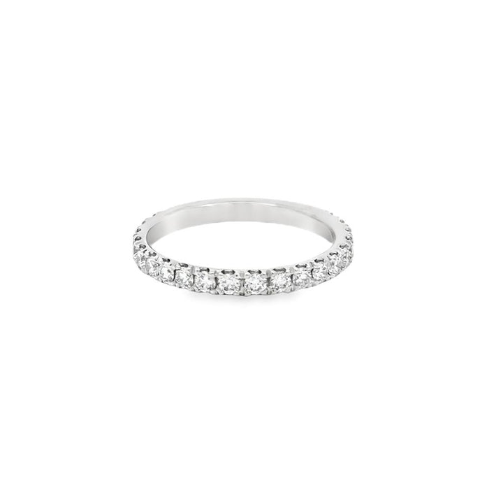 0.63 CTW Diamond Wedding Band in White Gold – Size 5 3/4
