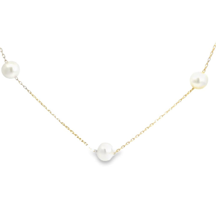 14K Yellow Gold AA Freshwater Pearl By-the-Inch Necklace