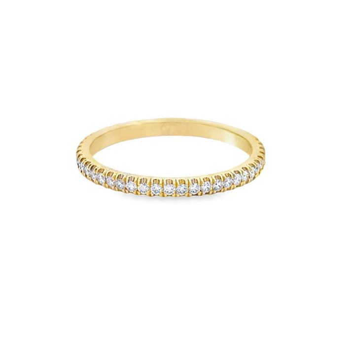 0.26 CTW Diamond 18K Yellow Gold Wedding Band – 1.8mm