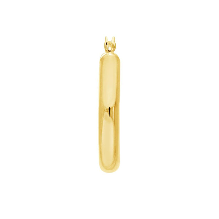 14K Yellow Gold 4mm Round Hoop Earrings