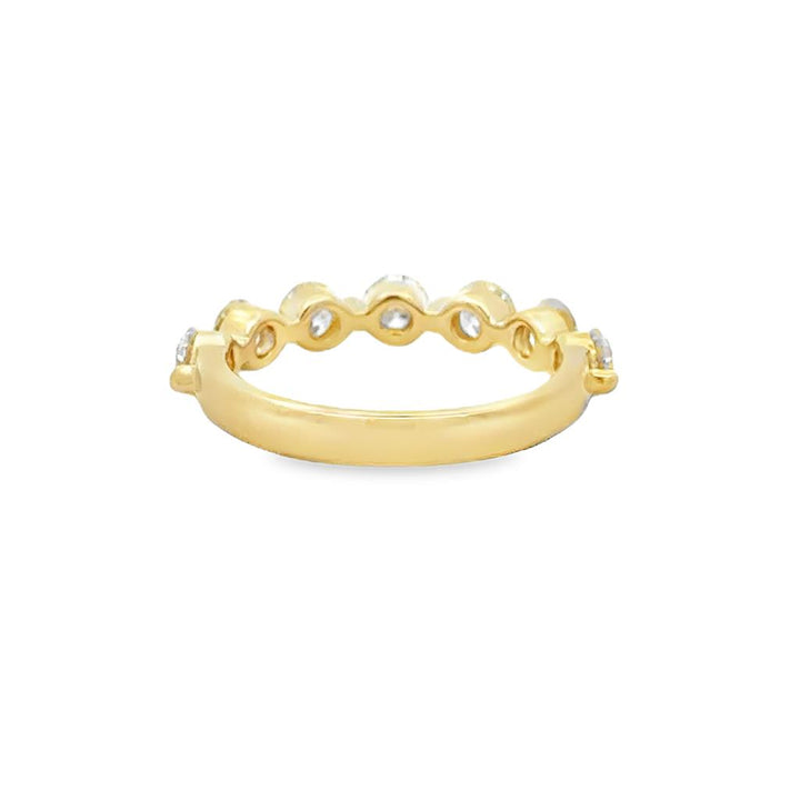 1.52 CTW Diamond 14K Yellow Gold Shared Prong Band Ring