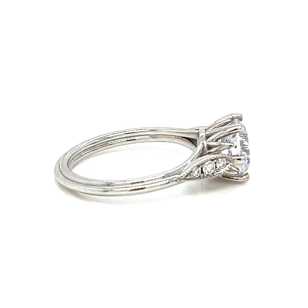 Vintage Inspired Semi-Mount Diamond 18K Gold Engagement Ring