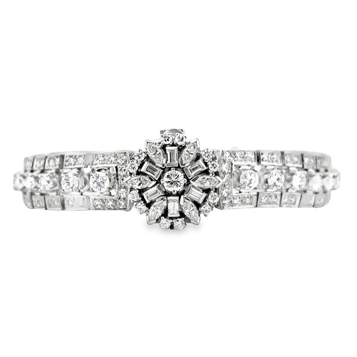 Pre-Owned 7.71 CTW Diamond Rolex Bracelet in 18K White Gold, 6.5" Long