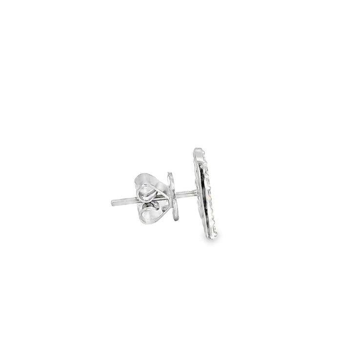 0.61 CTW Diamond Pavé Heart Stud Earrings in 14K White Gold