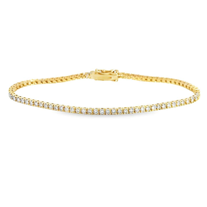 2.07 CTW Diamond 14K Yellow Gold Tennis Bracelet