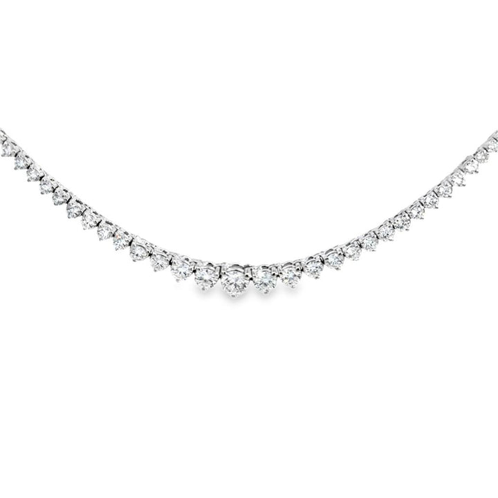 6.83 CTW Diamond 14K White Gold Graduated Tennis Necklace