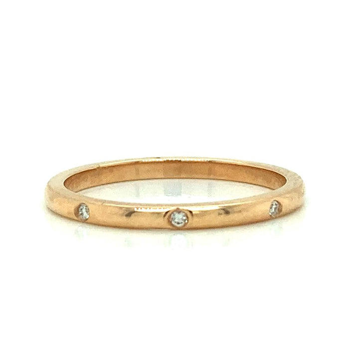 0.06 CTW Round Diamonds 18K Yellow Gold 1.8mm Wedding Band