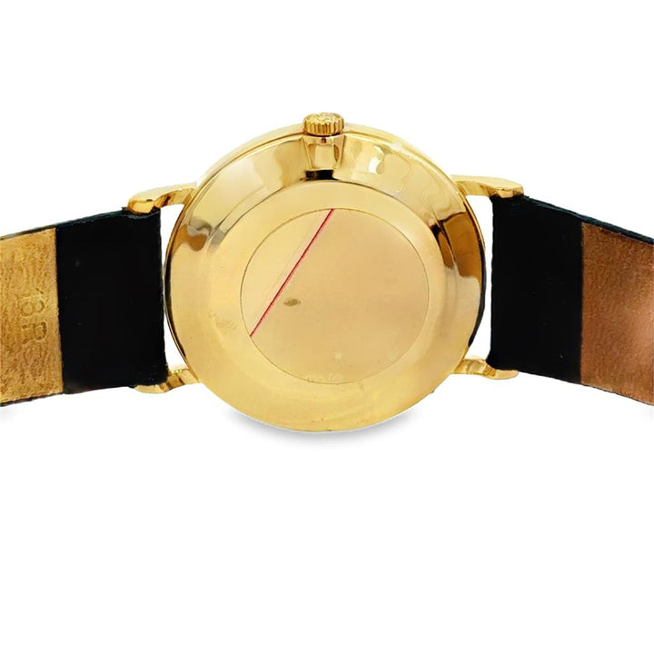 Rolex Cellini 18K Yellow Gold White Dial Leather Strap Watch