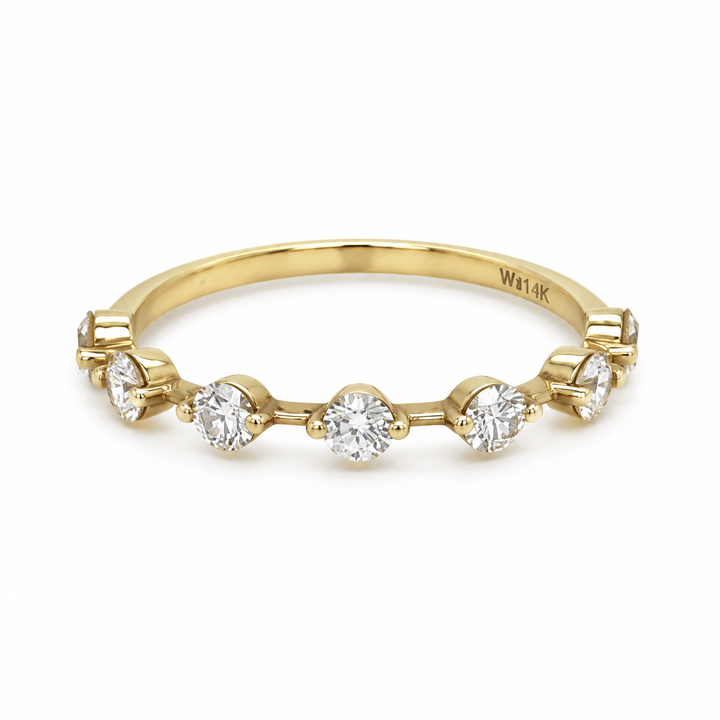 0.50 CTW Round Diamond 14K Yellow Gold Band