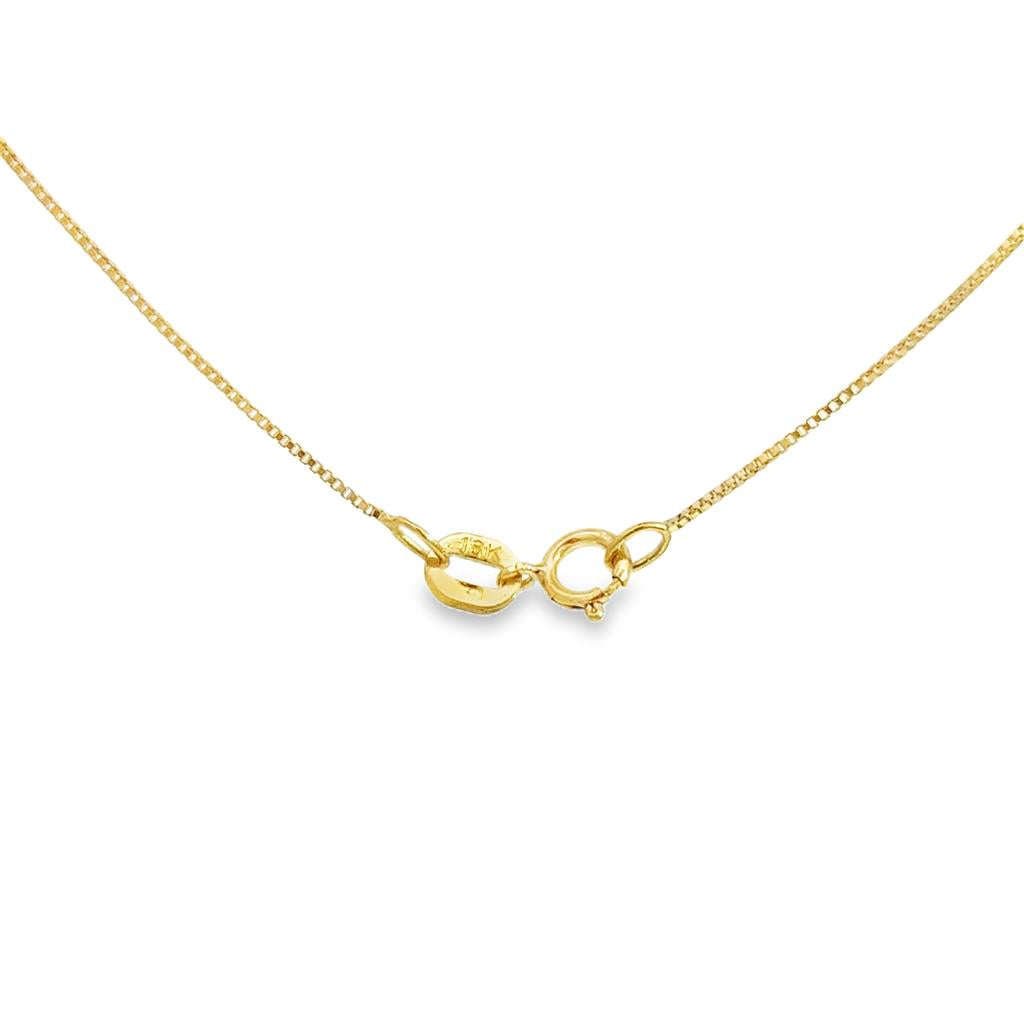 0.5MM 18K Yellow Gold Box Chain Necklace – 20"