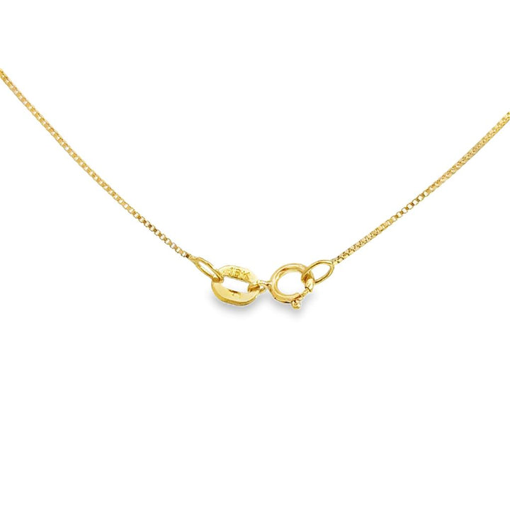 0.5MM 18K Yellow Gold Box Chain Necklace – 20"