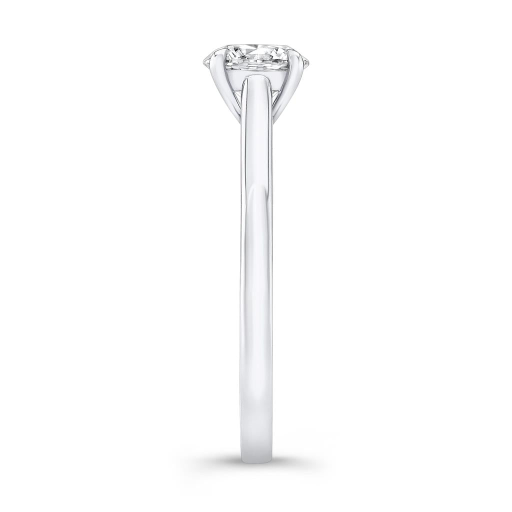Classic Four-Prong Engagement Ring Mounting in 18K White Gold