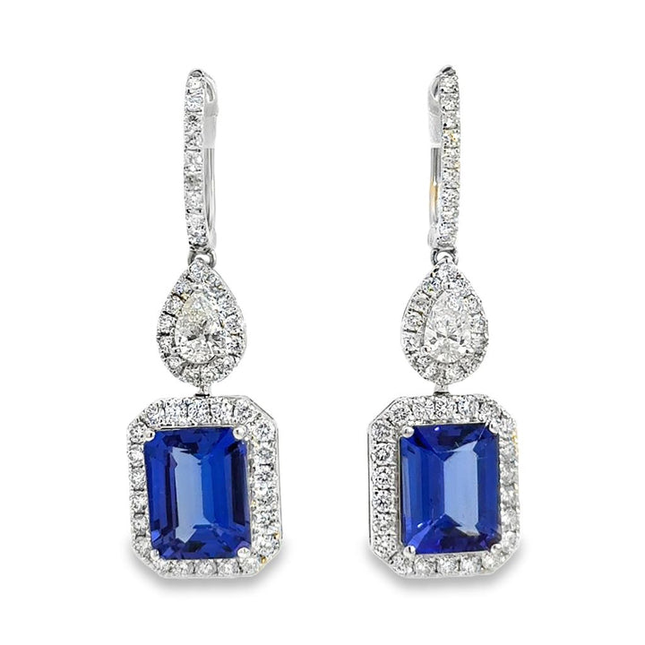 1.75 CTW Diamond & Tanzanite Drop Earrings