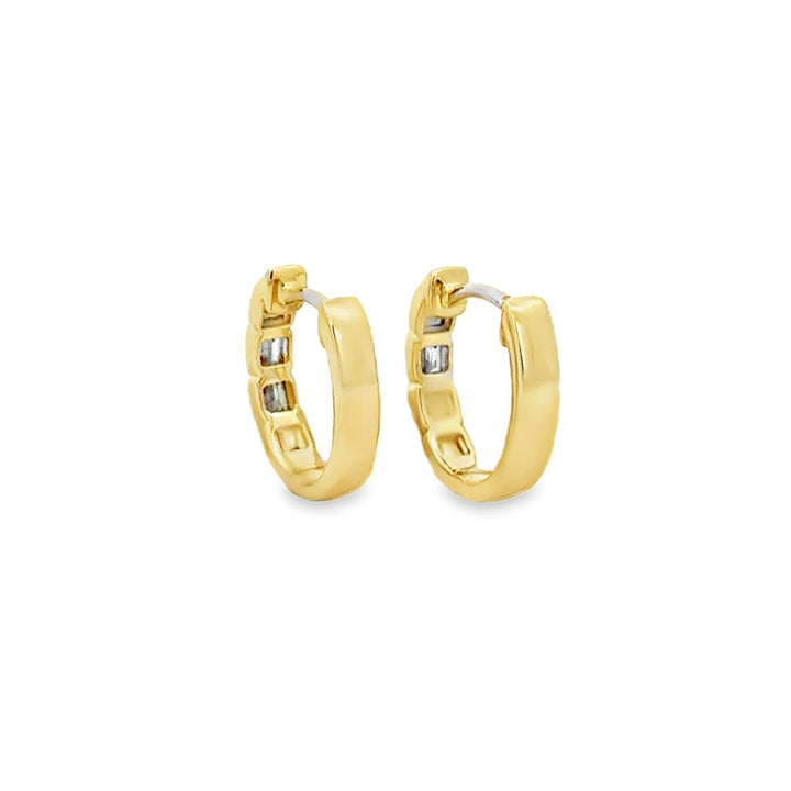 0.50 CTW Baguette Diamond 14K Yellow Gold Hoop Earrings