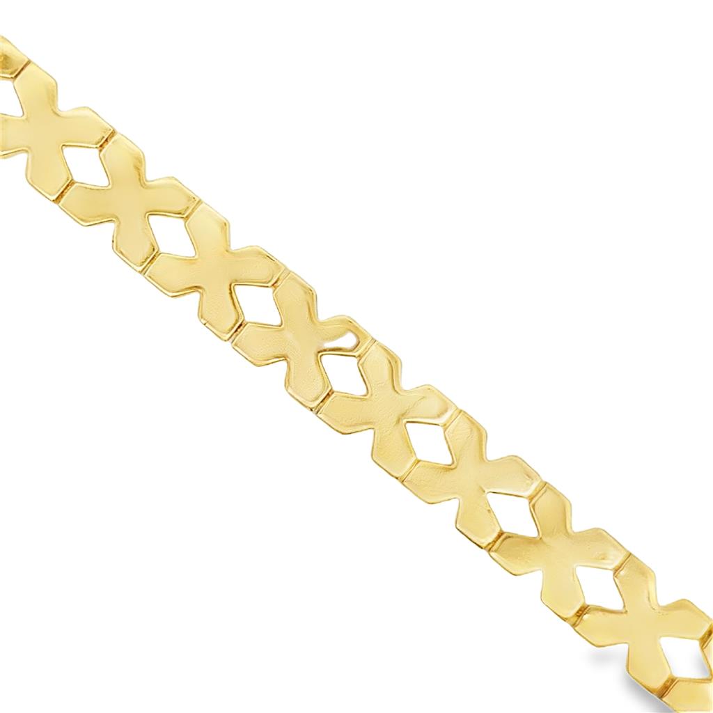 Pre-Owned 14K Yellow Gold 8.4mm X-Link Bracelet
