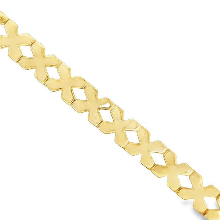 Pre-Owned 14K Yellow Gold 8.4mm X-Link Bracelet