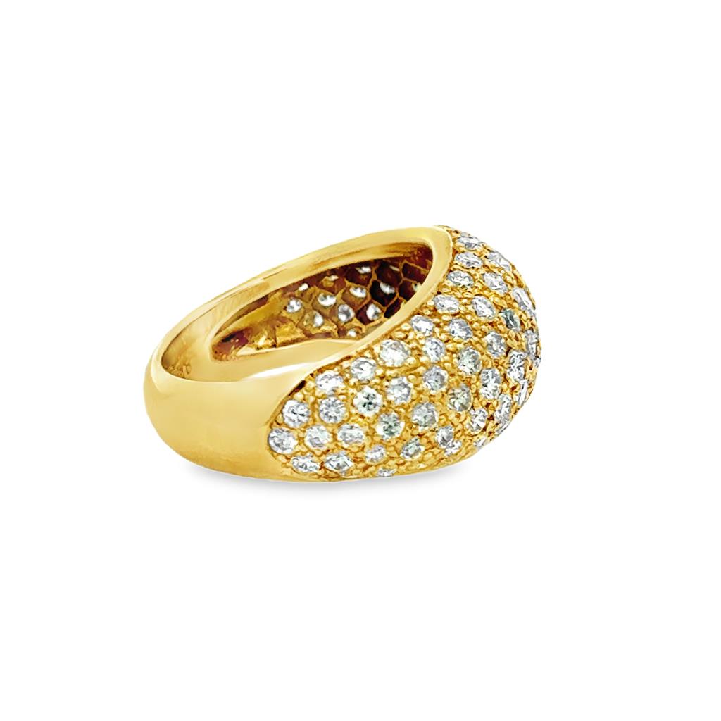1.88 CTW Diamond Pavé Semi-Dome Ring 18K Yellow Gold