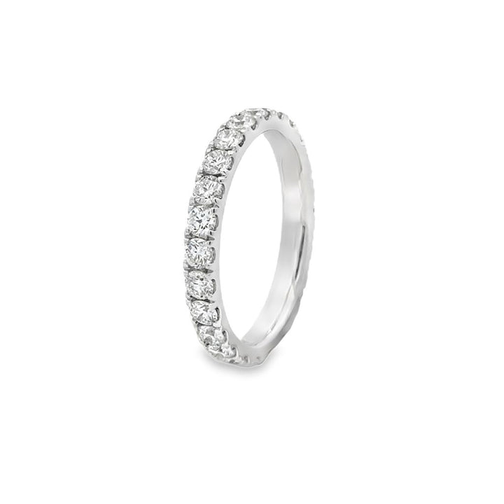1.43 CTW Diamond 18K White Gold Eternity Band Ring