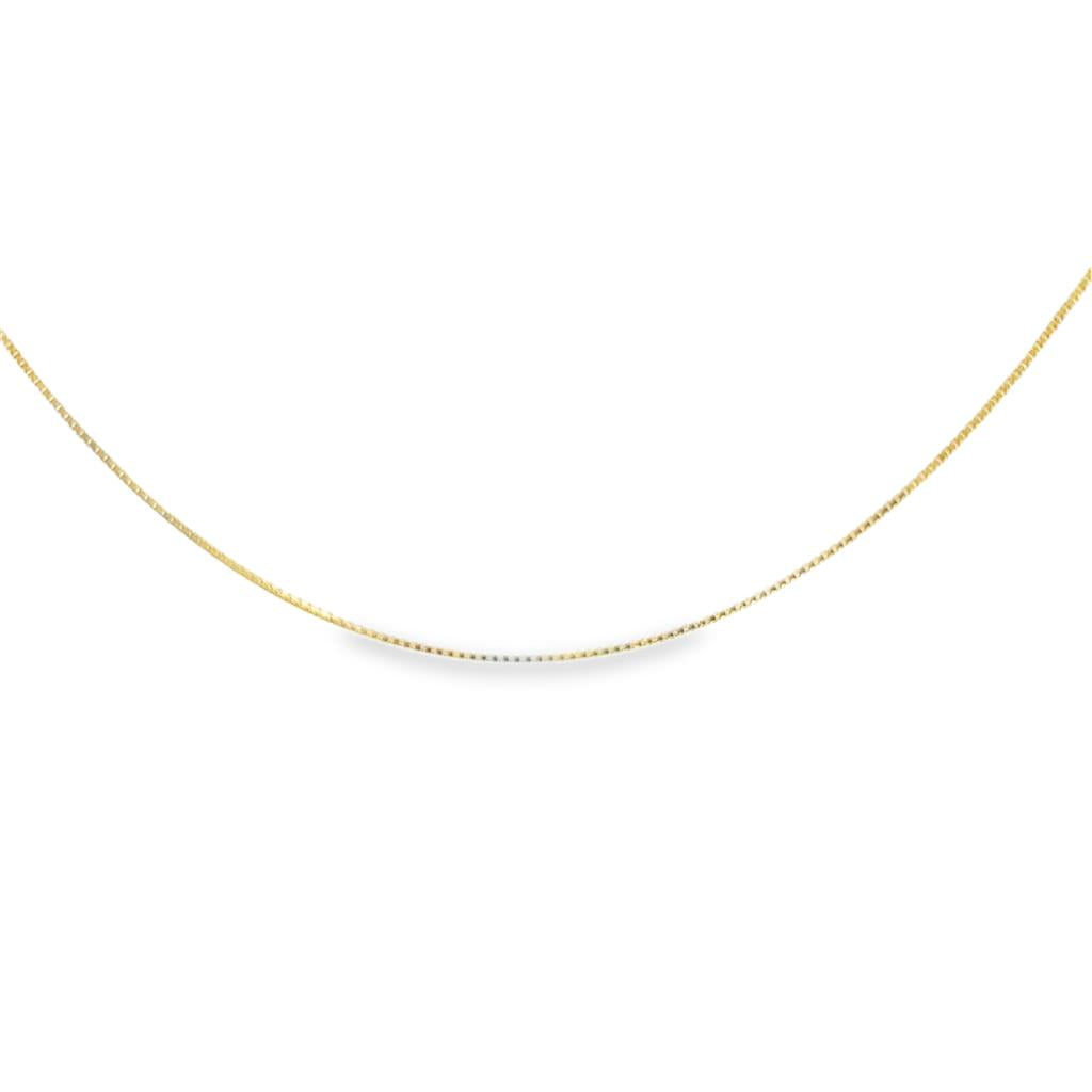 14K Yellow Gold Box Chain Necklace – 16"