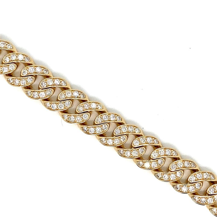 4.16ct Diamond Curb Link Chain Bracelet