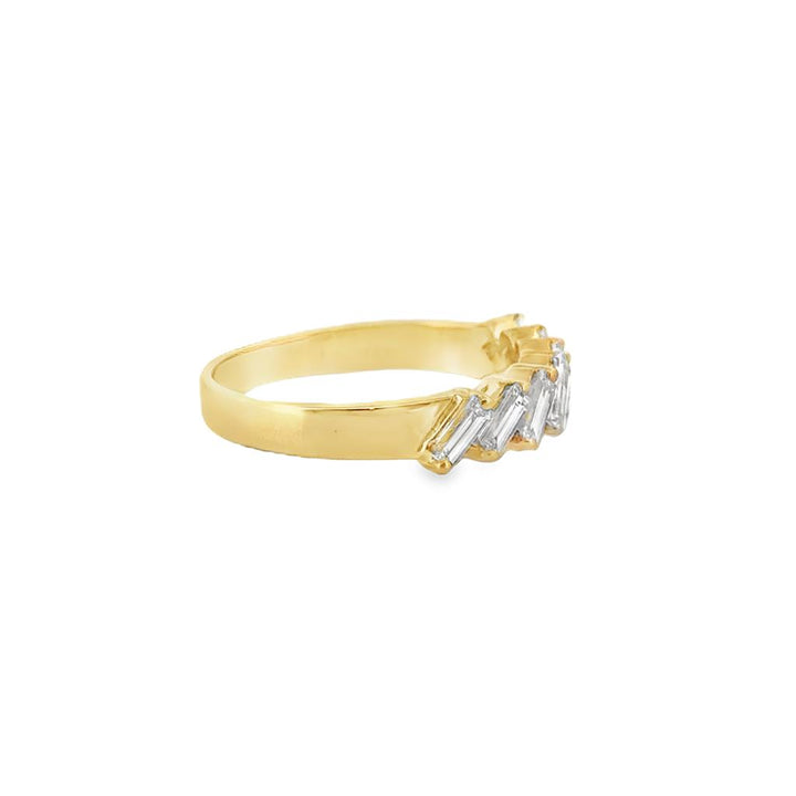 0.70 CTW Diamond Baguette 18K Yellow Gold Band