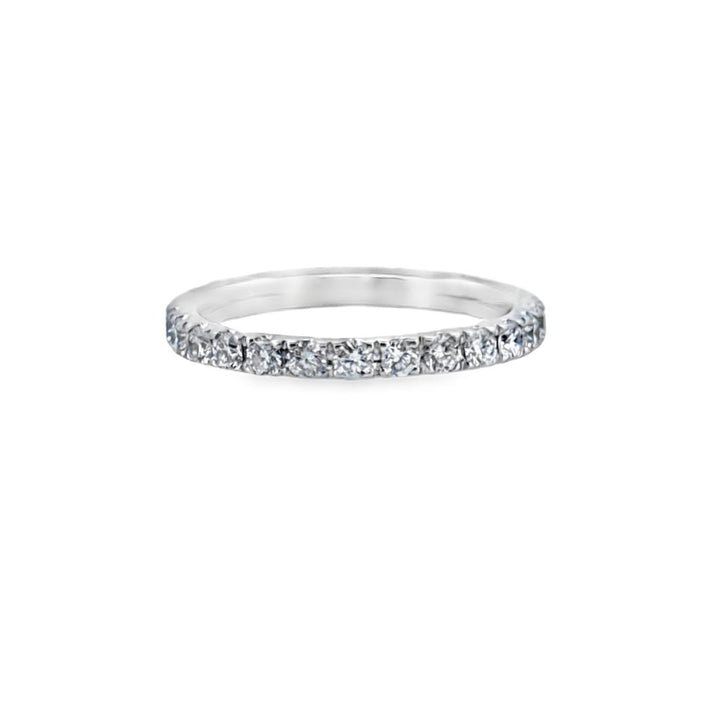 0.99 CTW Diamond Eternity Band 18K White Gold, 2mm Wide