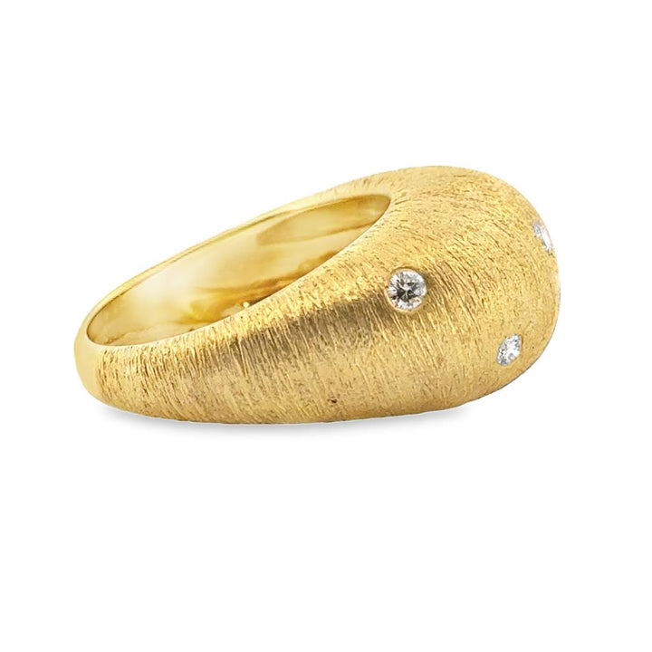 Sal Praschnik 0.24 CTW Round Diamonds 18K Yellow Gold Dome Ring
