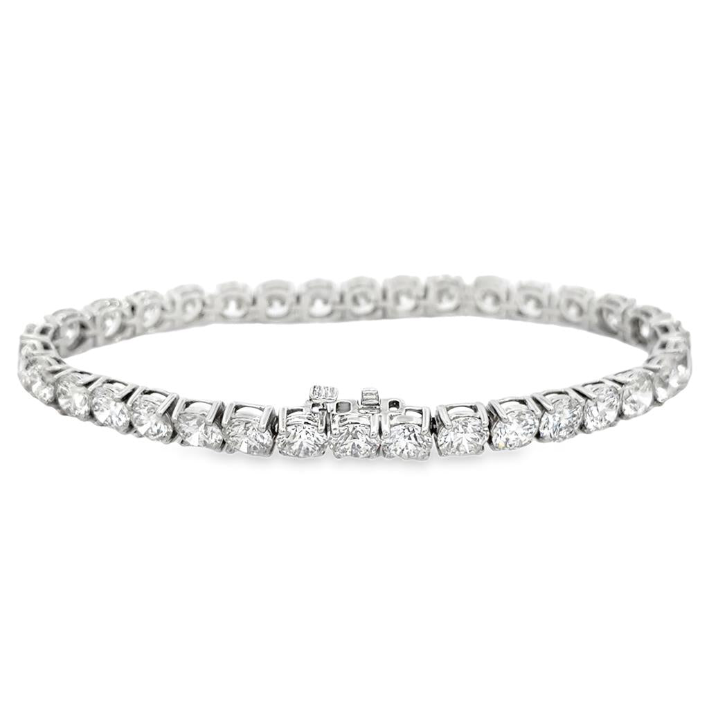 17.47 CTW Diamond 14K White Gold Tennis Bracelet