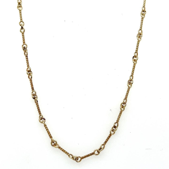 14K Yellow Gold Fancy Chain Necklace