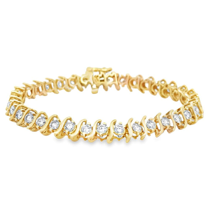 Pre-Owned 3.50 CTW Diamond 14K Yellow Gold Tennis Bracelet