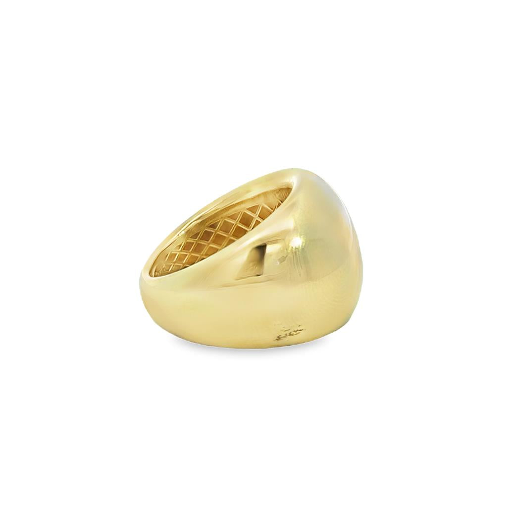 14K Yellow Gold Polished Wide Dome Ring