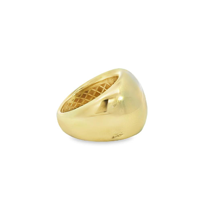 14K Yellow Gold Polished Wide Dome Ring