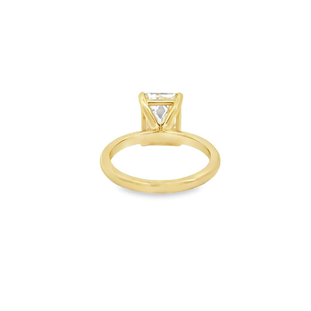 3.55 Carat Emerald Cut Diamond Solitaire Engagement Ring