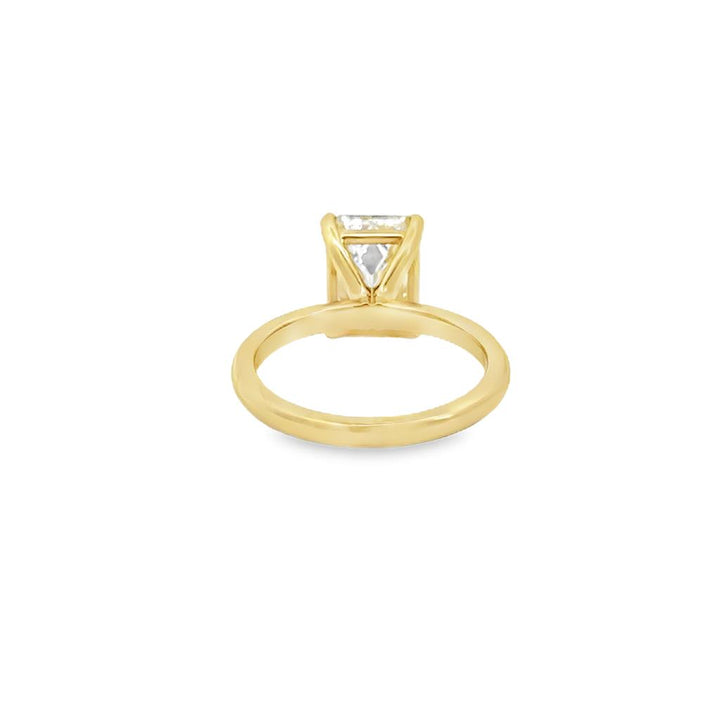 3.55 Carat Emerald Cut Diamond Solitaire Engagement Ring