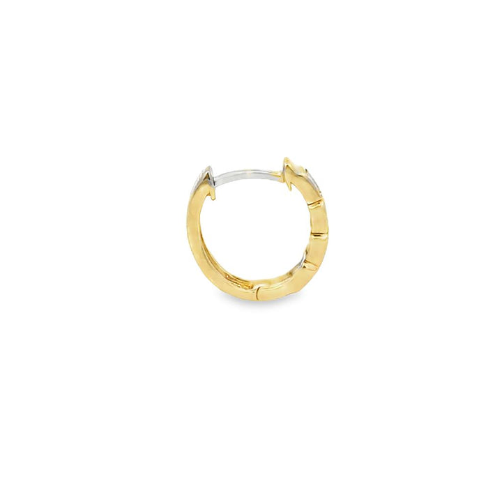 0.50 CTW Baguette Diamond 14K Yellow Gold Hoop Earrings